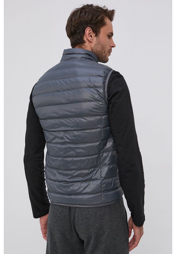 EA7 Emporio Armani - Bezrękawnik puchowy. Okazja: na co dzień. Kolor: szary. Materiał: puch. Długość rękawa: bez rękawów. Styl: casual