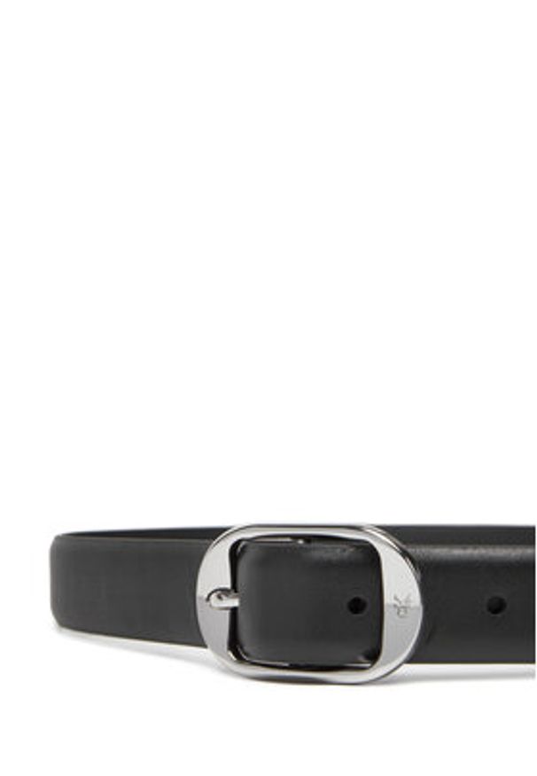 Calvin Klein Pasek Damski Forged Pin Belt 25Mm LV04K7014G Czarny. Kolor: czarny. Materiał: skóra