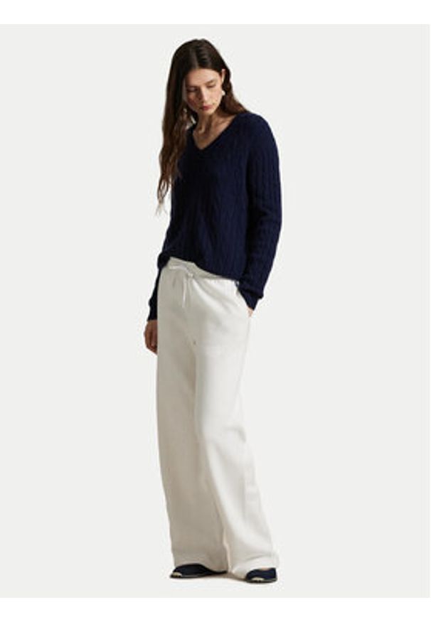 Polo Ralph Lauren Spodnie dresowe 211977959003 Biały Wide Leg. Kolor: biały. Materiał: bawełna