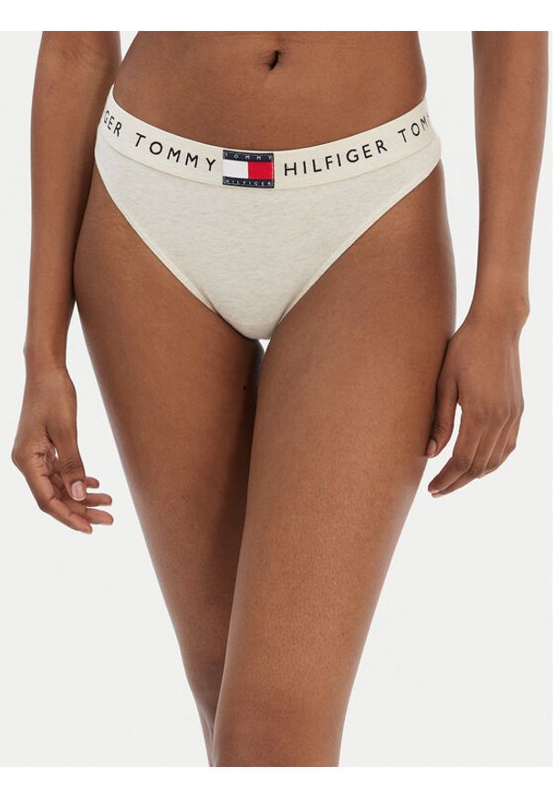 TOMMY HILFIGER - Tommy Hilfiger Stringi UW0UW06227 Écru. Kolor: kremowy. Materiał: bawełna