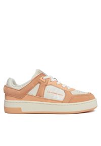 Calvin Klein Jeans Sneakersy Basket Cupsole Low Mix Ml Fad YW0YW01301 Pomarańczowy. Kolor: pomarańczowy. Materiał: skóra