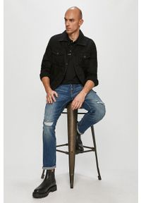 Diesel - Kurtka jeansowa. Okazja: na co dzień. Kolor: czarny. Materiał: jeans. Styl: casual #3