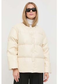 Miss Sixty kurtka puchowa damska kolor beżowy zimowa oversize. Kolor: beżowy. Materiał: puch. Sezon: zima #2