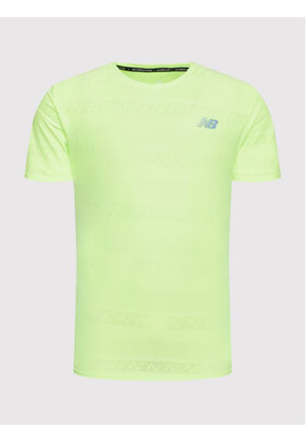 New Balance Koszulka techniczna Speed MT13277 Zielony Athletic Fit. Kolor: zielony. Materiał: syntetyk