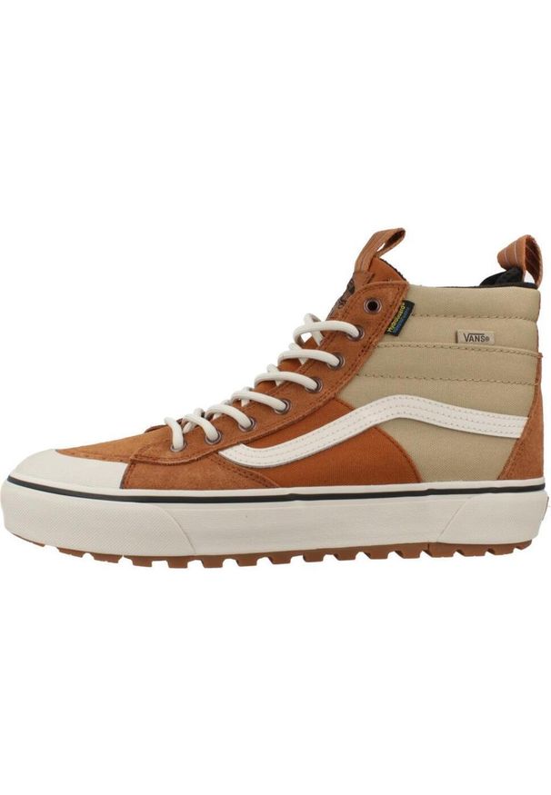 Tenisówki Vans Model Mte Sk8-hi Waterproof Kolor Brązowy. Kolor: brązowy. Materiał: tkanina, skóra