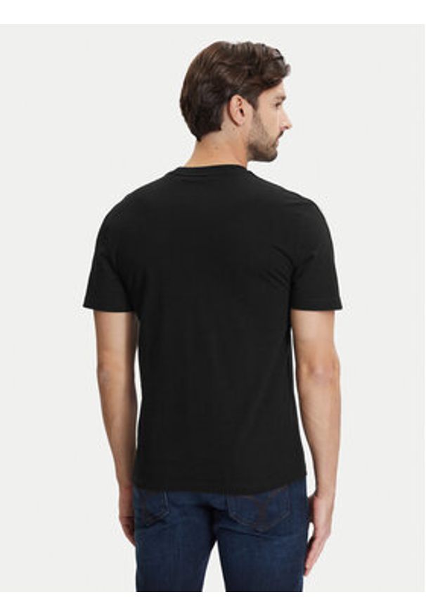 Lacoste T-Shirt TH0888 Czarny Regular Fit. Kolor: czarny. Materiał: bawełna