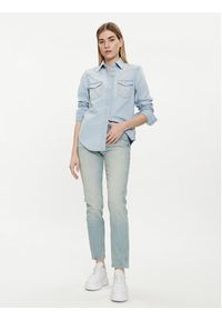 Wrangler Koszula jeansowa 112351961 Niebieski Regular Fit. Kolor: niebieski. Materiał: bawełna #4