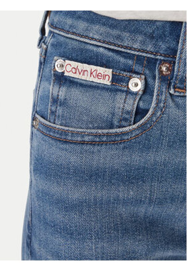 Calvin Klein Jeans Jeansy LV047F700G Niebieski Skinny Fit. Kolor: niebieski