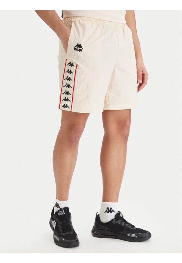 Kappa Szorty sportowe 322B8GW Beżowy Comfort Fit. Kolor: beżowy. Materiał: syntetyk. Styl: sportowy