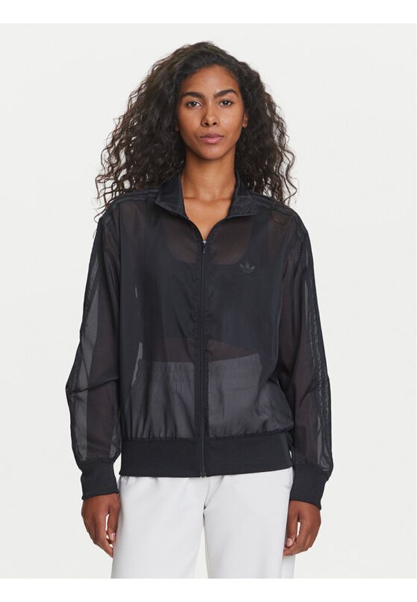 Adidas - adidas Bluza adicolor Sheer JN6130 Czarny Loose Fit. Kolor: czarny. Materiał: syntetyk