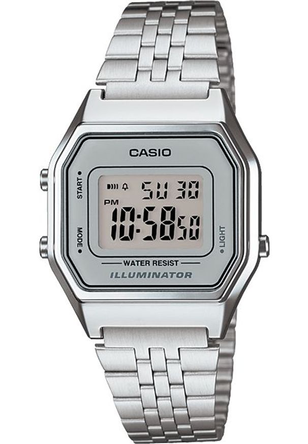 Zegarek Casio Zegarek damski Retro srebrny (LA680WEA-7EF). Kolor: srebrny. Styl: retro