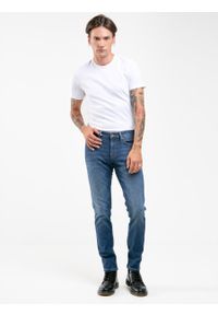 Big-Star - Spodnie jeans męskie Terry Slim 512. Kolor: niebieski. Styl: klasyczny