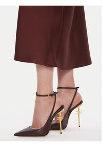Rinascimento Spódnica midi CFC0125416003 Brązowy Regular Fit. Kolor: brązowy. Materiał: syntetyk