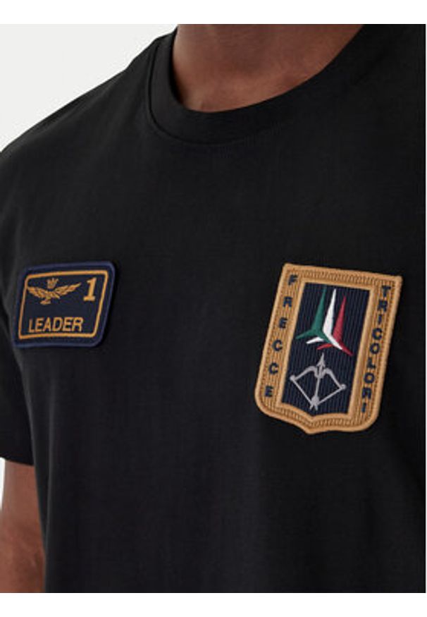 Aeronautica Militare T-Shirt 261TS2544UJ00592 Czarny Regular Fit. Kolor: czarny. Materiał: bawełna