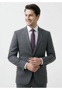 Krawat Męski - Angelo di Monti - Bordo z Granatem, Mikrowzór. Kolor: czerwony. Materiał: tkanina. Styl: elegancki, wizytowy #3