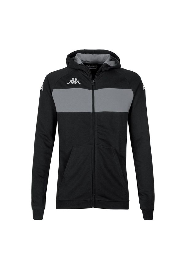 Bluza z kapturem dla dzieci Kappa Dacciozi. Typ kołnierza: kaptur. Kolor: czarny, szary, wielokolorowy. Długość rękawa: długi rękaw. Długość: długie. Sport: joga i pilates