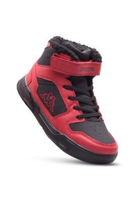 Kappa - Buty sportowe dziecięce KAPPA LINEUP FUR K sneakersy wysokie. Kolor: czerwony. Sport: turystyka piesza #1