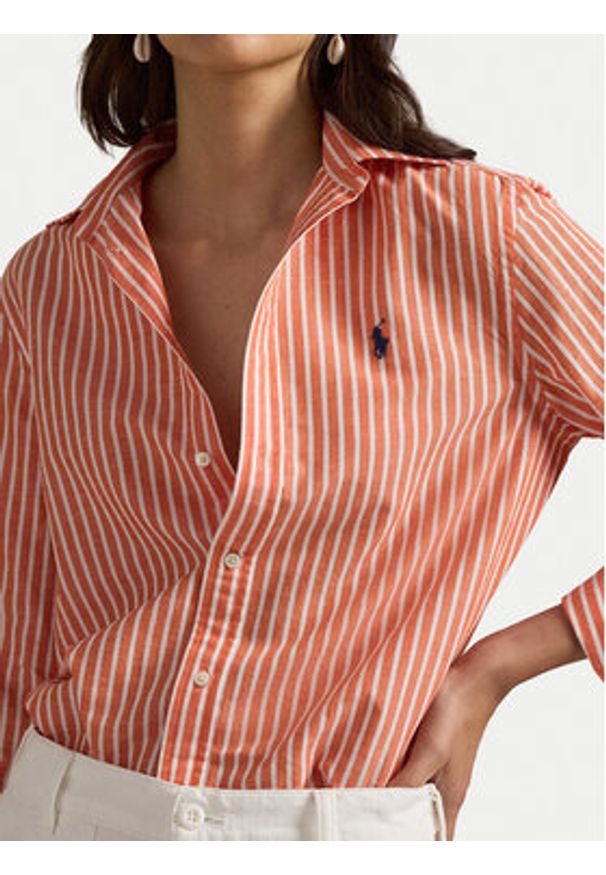 Polo Ralph Lauren Koszula 211971514502 Pomarańczowy Classic Fit. Typ kołnierza: polo. Kolor: pomarańczowy. Materiał: bawełna