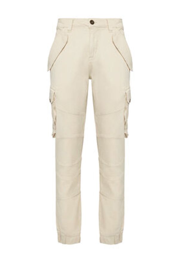 Alpha Industries Spodnie materiałowe Combat 126215 Écru Slim Fit. Kolor: kremowy. Materiał: bawełna