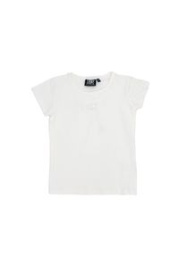 LEONE 1947 APPAREL - Dziewczęcy T-shirt z krótkim rękawem i małym logo Foil. Kolor: biały. Długość rękawa: krótki rękaw. Długość: krótkie. Sport: joga i pilates