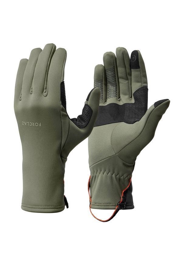 FORCLAZ - Rękawiczki trekkingowe dla dorosłych Forclaz Trek 500 Stretch. Materiał: włókno, elastan, poliester. Sezon: wiosna, jesień