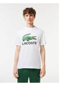 Lacoste T-Shirt TH1285 Biały Regular Fit. Kolor: biały. Materiał: bawełna #1