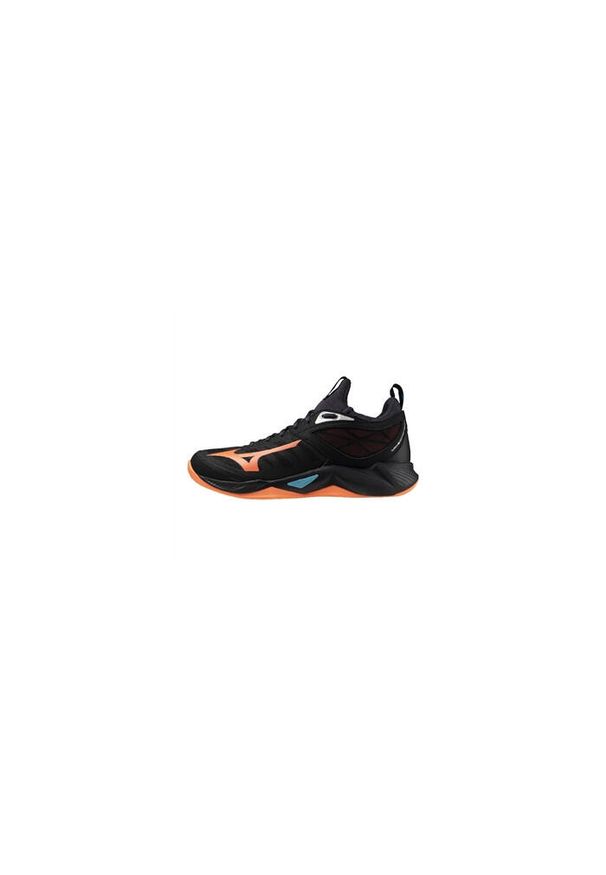 Buty do siatkówki Mizuno Wave Dimension. Kolor: czerwony, wielokolorowy, czarny. Model: Mizuno Wave. Sport: piłka ręczna, siatkówka