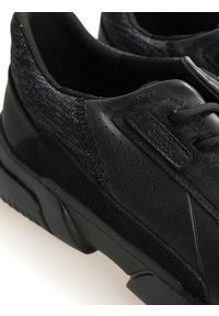 Geox Sneakersy "U Smoother" | U04AFA08522 | U Smoother | Mężczyzna | Czarny. Nosek buta: okrągły. Kolor: czarny. Materiał: skóra ekologiczna