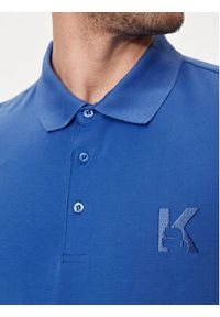Karl Lagerfeld - KARL LAGERFELD Polo 745890 542221 Niebieski Regular Fit. Typ kołnierza: polo. Kolor: niebieski. Materiał: bawełna #3