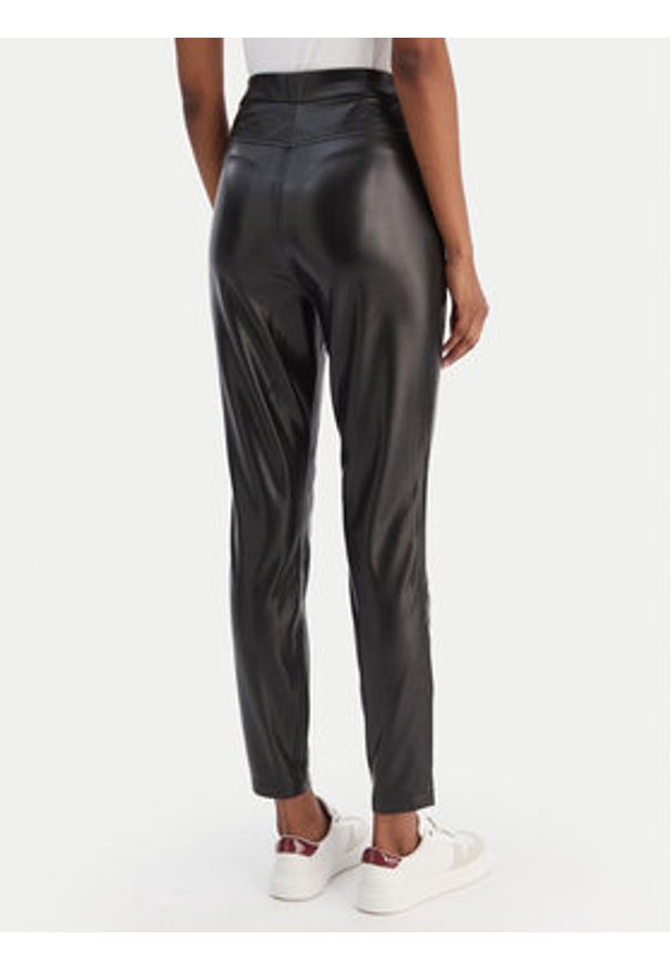 BOSS Legginsy C_Taskin 50551469 Czarny Slim Fit. Kolor: czarny. Materiał: skóra