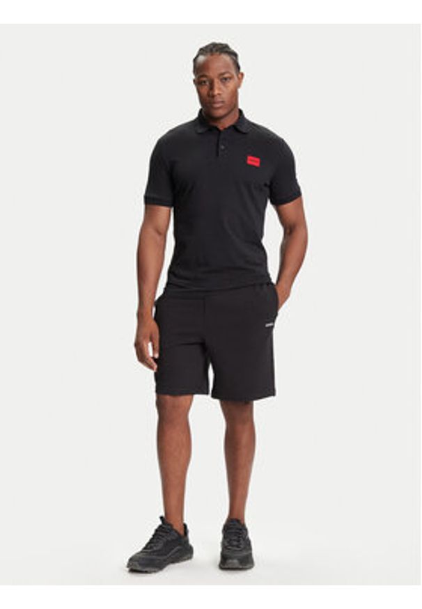 Hugo - HUGO Szorty sportowe Dayono 50530696 Czarny Relaxed Fit. Kolor: czarny. Materiał: bawełna. Styl: sportowy
