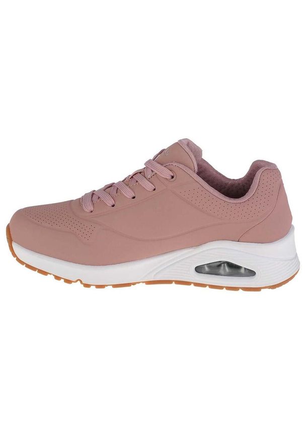 skechers - Buty do chodzenia damskie Skechers Uno-Stand on Air. Kolor: różowy. Materiał: materiał, tkanina, syntetyk, guma. Sport: turystyka piesza
