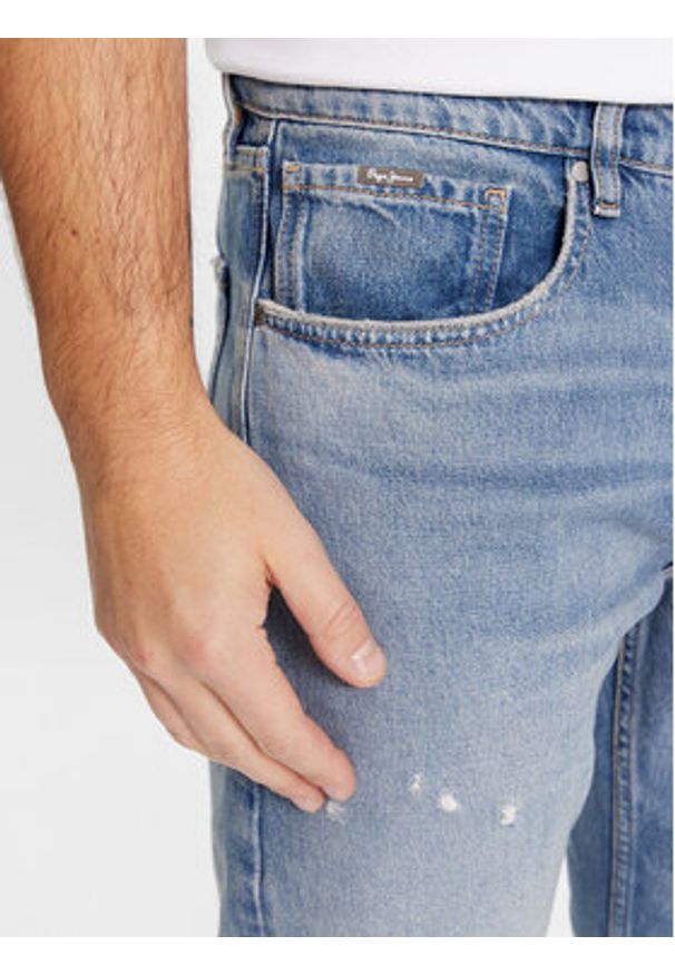 Pepe Jeans Jeansy PM207392RH1 Niebieski Slim Taper Fit. Kolor: niebieski