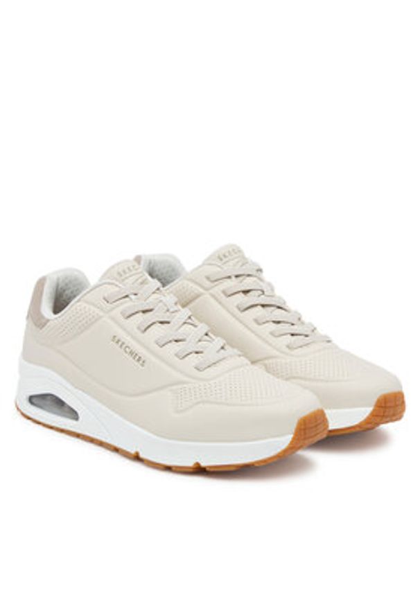 skechers - Skechers Sneakersy 183920/TPE Beżowy. Kolor: beżowy. Materiał: skóra
