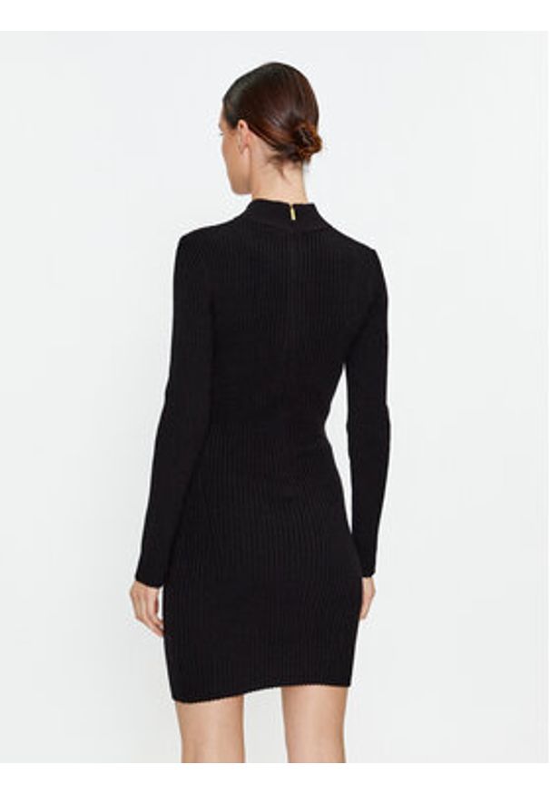 MICHAEL Michael Kors Sukienka dzianinowa MF381U46V1 Czarny Slim Fit. Kolor: czarny. Materiał: wełna
