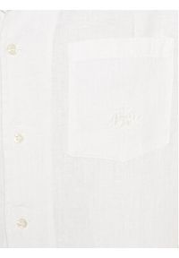 La Martina Koszula YMC025 TL319 Biały Regular Fit. Kolor: biały. Materiał: len