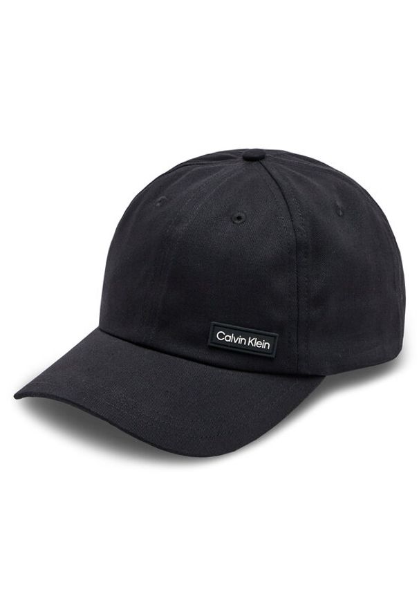 Calvin Klein Czapka z daszkiem Elevated Patch K50K510487 Czarny. Kolor: czarny. Materiał: materiał, bawełna