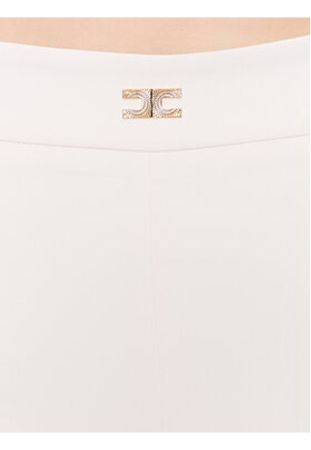 Elisabetta Franchi Spodnie materiałowe PA-054-31E2-V250 Écru Regular Fit. Materiał: syntetyk