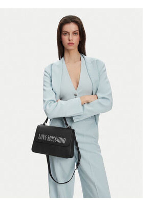 Love Moschino - LOVE MOSCHINO Torebka JC4032PP1MKD000B Czarny. Kolor: czarny. Materiał: skórzane
