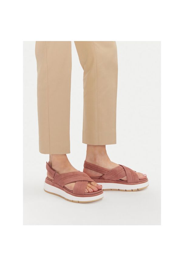 Sandały Clarks. Kolor: różowy