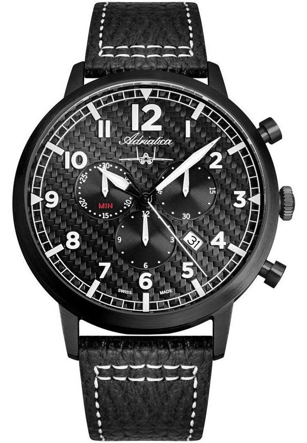 Zegarek męski Adriatica A8261.B224CH czarny. Kolor: czarny