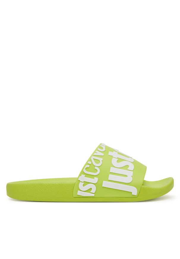 Klapki Just Cavalli. Kolor: zielony