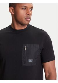 Karl Lagerfeld - KARL LAGERFELD T-Shirt 755046 553235 Czarny Regular Fit. Typ kołnierza: dekolt w karo. Kolor: czarny. Materiał: bawełna #5