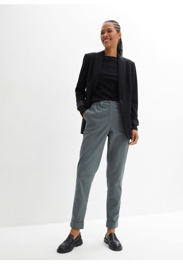 bonprix - Bluzka z długim rękawem z czystej bawełny organicznej. Kolor: czarny. Materiał: bawełna. Długość rękawa: długi rękaw. Długość: długie