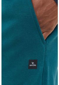 Rip Curl spodnie dresowe męskie kolor zielony gładkie. Kolor: zielony. Materiał: dresówka. Wzór: gładki #4