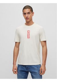 Hugo T-Shirt Dalbula 50494150 Écru Regular Fit. Materiał: bawełna #1