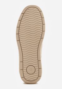 Born2be - Ciemnobeżowe Półbuty Mokasyny ze Sznurowaną Cholewką Ellsia. Okazja: na co dzień, do pracy. Kolor: beżowy. Materiał: jeans. Szerokość cholewki: normalna. Styl: casual, klasyczny #3