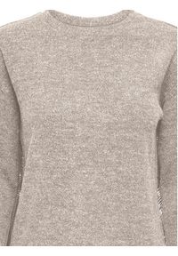 only - ONLY Sweter Jake 15355819 Beżowy Regular Fit. Kolor: beżowy. Materiał: syntetyk