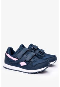 Casu - Granatowe buty sportowe na rzepy casu c912. Zapięcie: rzepy. Kolor: wielokolorowy, różowy, niebieski #2