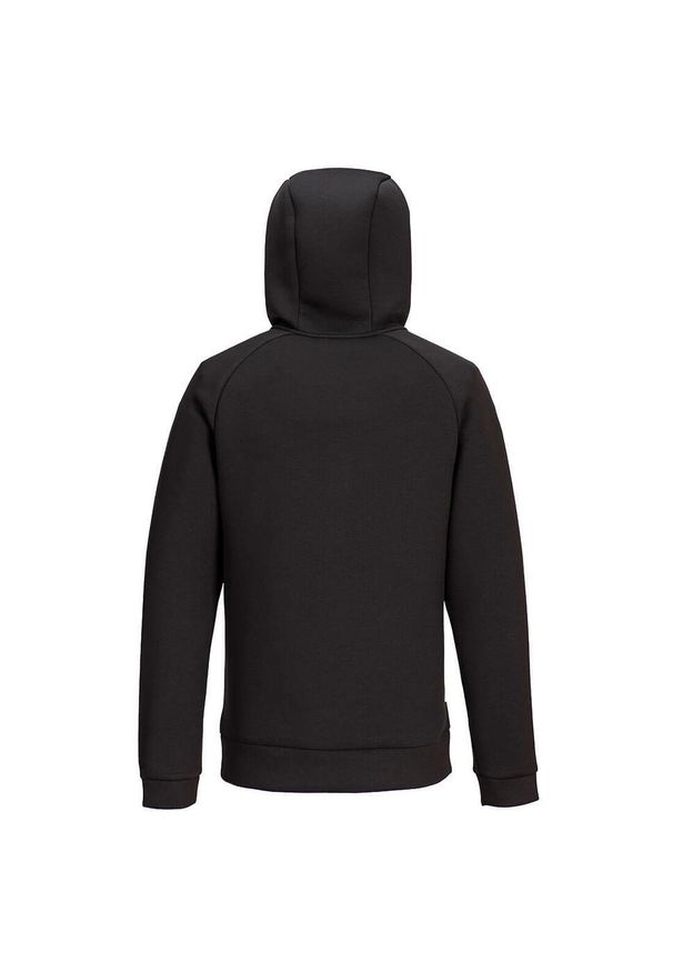Portwest - Bluza Z Kapturem Męska Krótki Suwak DX4. Typ kołnierza: kaptur. Kolor: czarny. Długość: krótkie